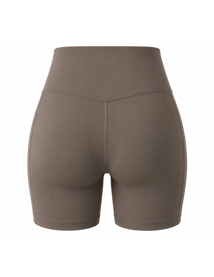 Short Feminino Athletic Power Terra | Cintura Alta com Bolso