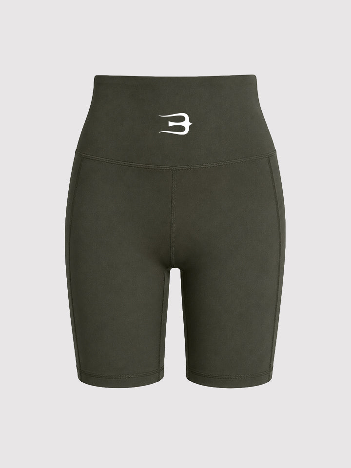 Shorts Feminino - Active com Bolso Verde Militar