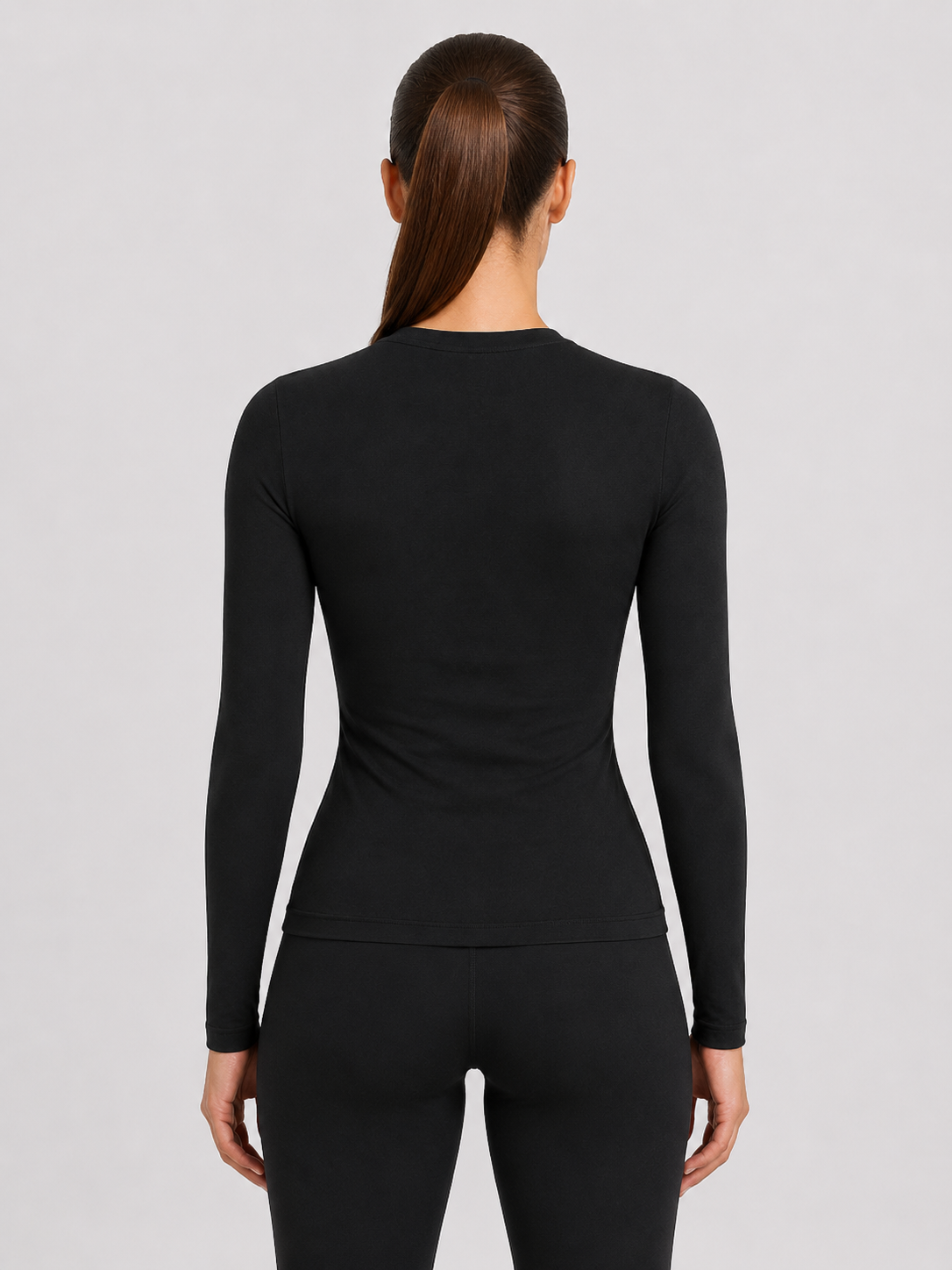 Blusa Feminina Manga Longa -  Aspen Preto Clássico