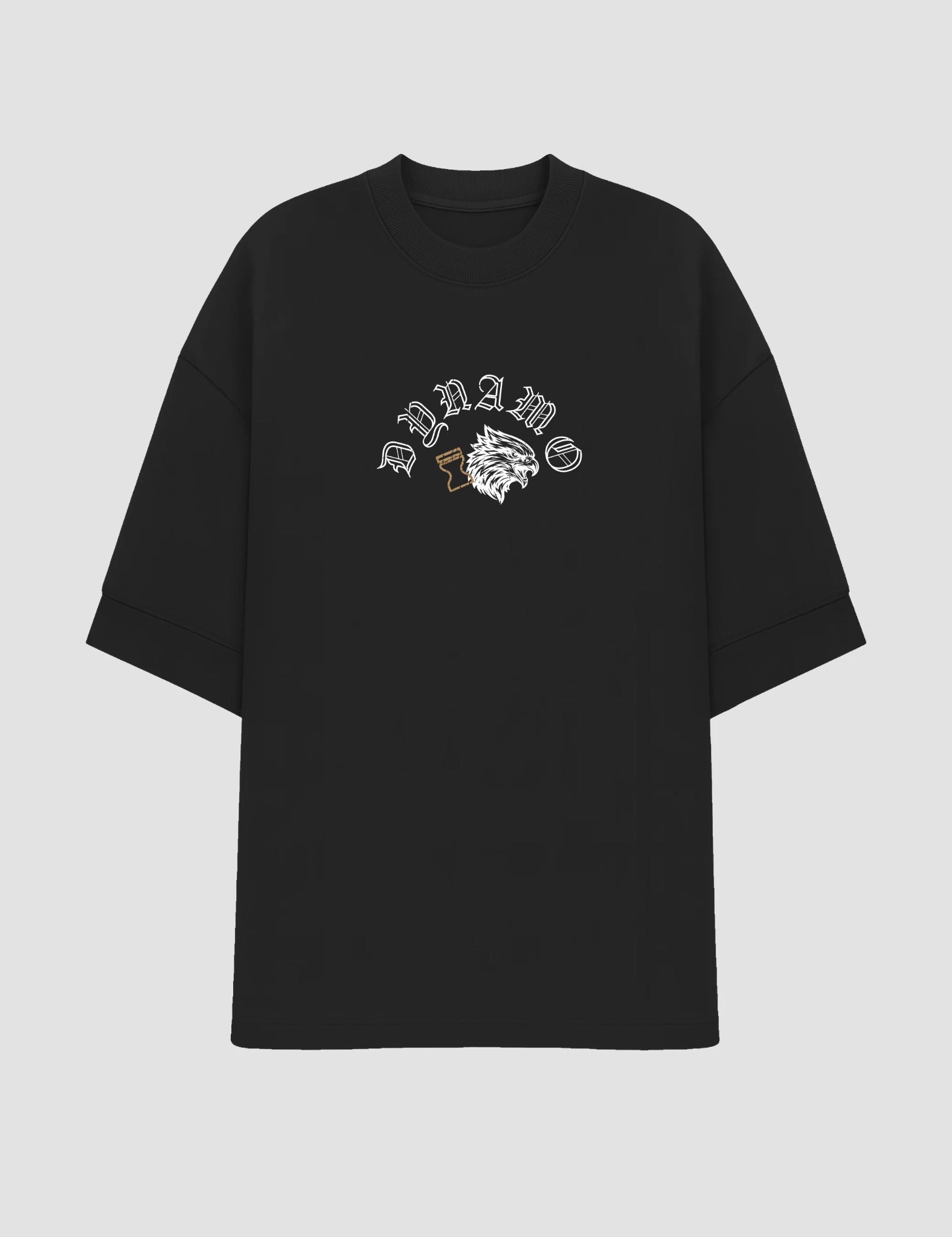 Camiseta Oversized Guardião da Areia preta - frente