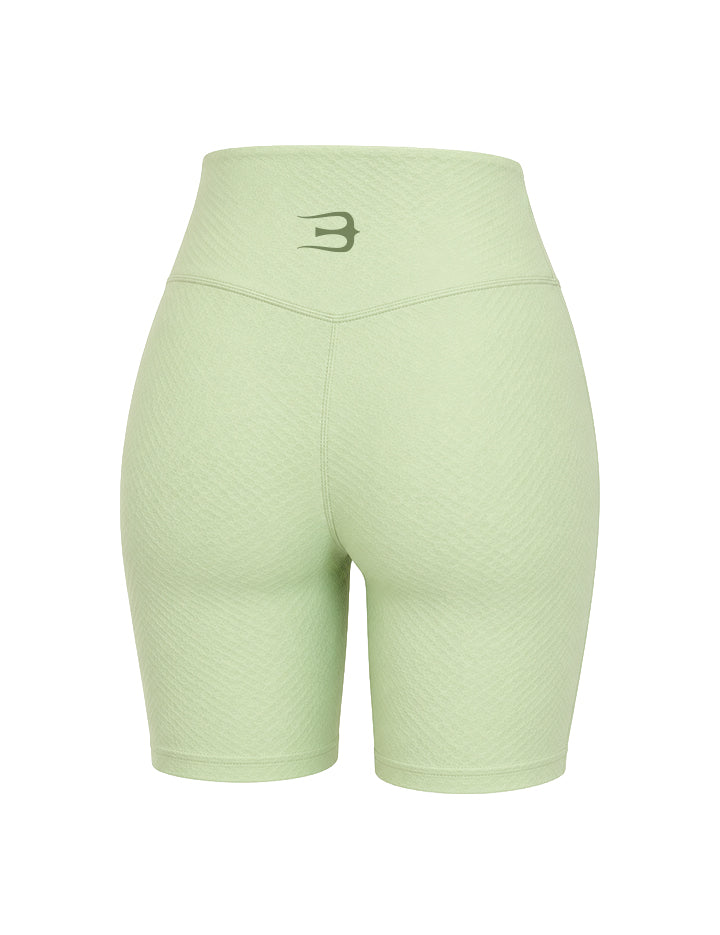 Short Feminino - Verde Matcha | Cintura Alta Texturizado